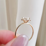 Round Cluster Lab Grown Diamond Engagement Ring