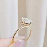 Pear Solitaire Lab Grown Diamond Engagement Ring