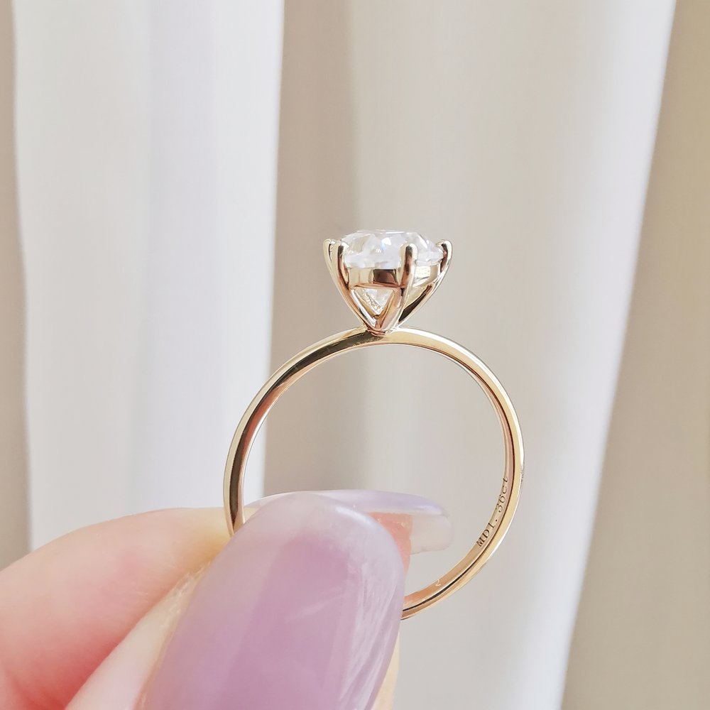 Pear Solitaire Lab Grown Diamond Engagement Ring