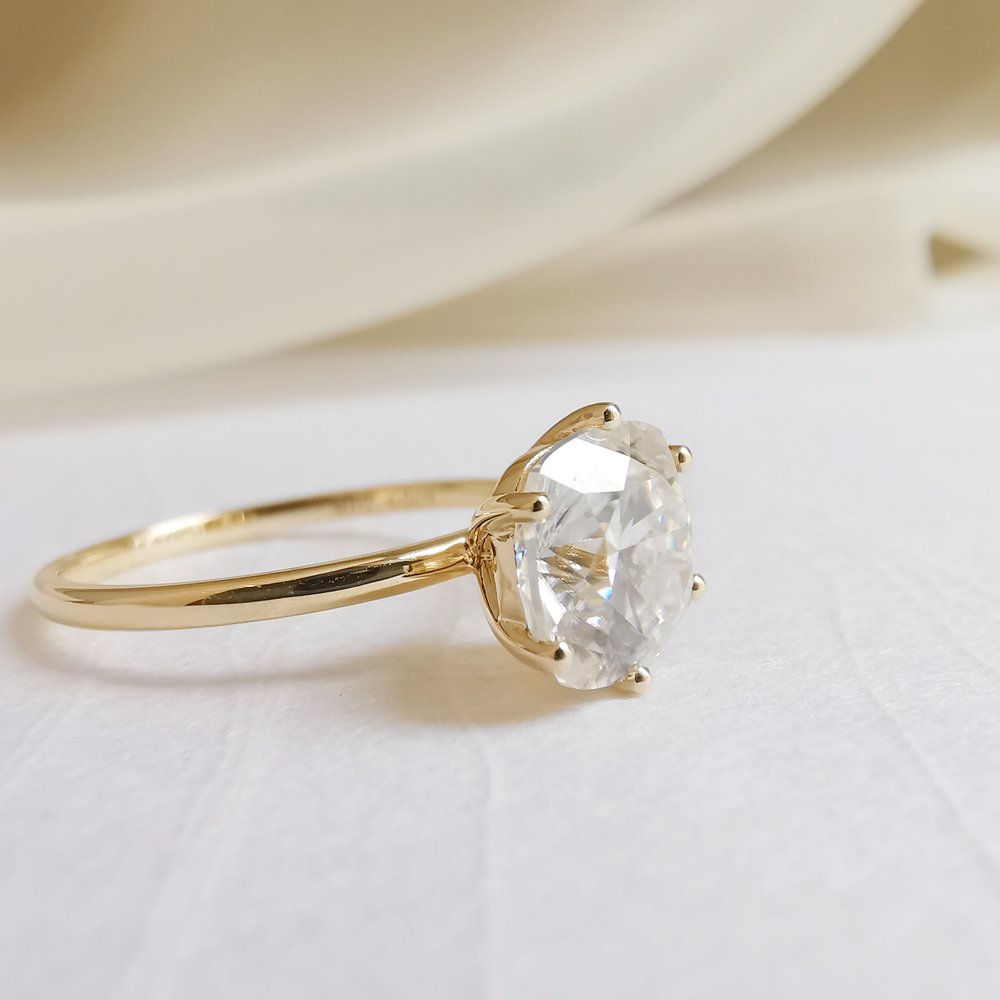 Cushion Solitaire Lab Grown Diamond Engagement Ring
