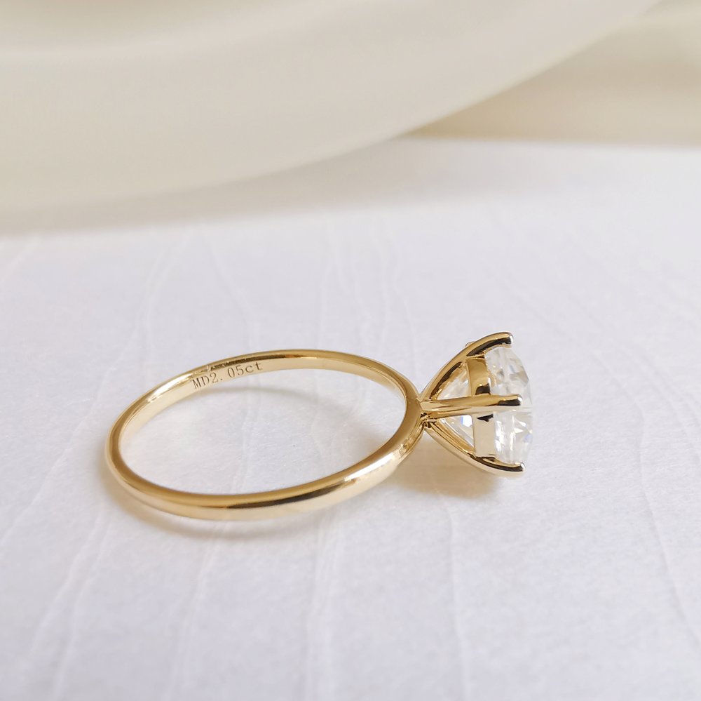 Cushion Solitaire Lab Grown Diamond Engagement Ring