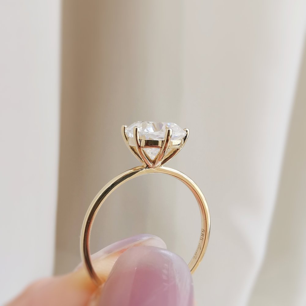 Cushion Solitaire Lab Grown Diamond Engagement Ring