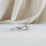 Oval Three Stone Lab Grown Diamond Engagement Ring