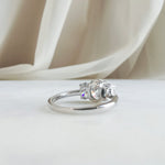 Oval Three Stone Lab Grown Diamond Engagement Ring