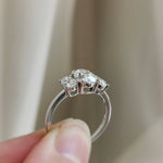 Oval Three Stone Lab Grown Diamond Engagement Ring
