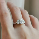 Oval Three Stone Lab Grown Diamond Engagement Ring