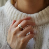 Oval Three Stone Lab Grown Diamond Engagement Ring