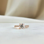 Round Pave Lab Grown Diamond Engagement Ring