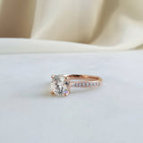 Round Pave Lab Grown Diamond Engagement Ring