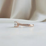 Round Pave Lab Grown Diamond Engagement Ring