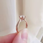 Round Pave Lab Grown Diamond Engagement Ring