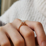 Round Pave Lab Grown Diamond Engagement Ring
