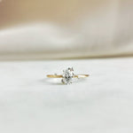 Oval Cluster Lab Grown Diamond Engagement Ring