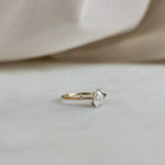 Oval Cluster Lab Grown Diamond Engagement Ring