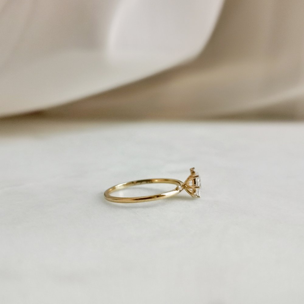 Oval Cluster Lab Grown Diamond Engagement Ring