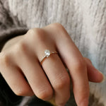 Oval Cluster Lab Grown Diamond Engagement Ring