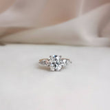 Oval Three Stone Lab Grown Diamond Engagement Ring