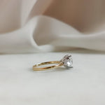 Oval Three Stone Lab Grown Diamond Engagement Ring