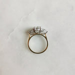 Oval Three Stone Lab Grown Diamond Engagement Ring