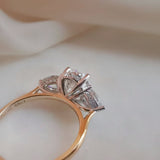 Oval Three Stone Lab Grown Diamond Engagement Ring