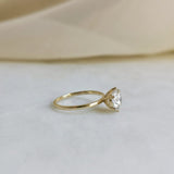 Round Solitaire Lab Grown Diamond Engagement Ring