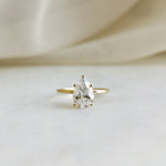 Pear Solitaire Lab Grown Diamond Engagement Ring