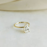Pear Solitaire Lab Grown Diamond Engagement Ring