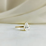 Pear Solitaire Lab Grown Diamond Engagement Ring