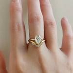 Pear Solitaire Lab Grown Diamond Engagement Ring