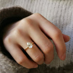 Pear Solitaire Lab Grown Diamond Engagement Ring