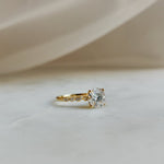Round Pave Lab Grown Diamond Engagement Ring