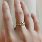 Round Pave Lab Grown Diamond Engagement Ring