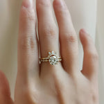 Round Pave Lab Grown Diamond Engagement Ring