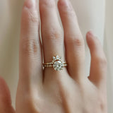 Round Pave Lab Grown Diamond Engagement Ring