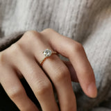 Round Pave Lab Grown Diamond Engagement Ring