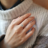 Round Pave Lab Grown Diamond Engagement Ring