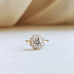 Round Halo Lab Grown Diamond Engagement Ring