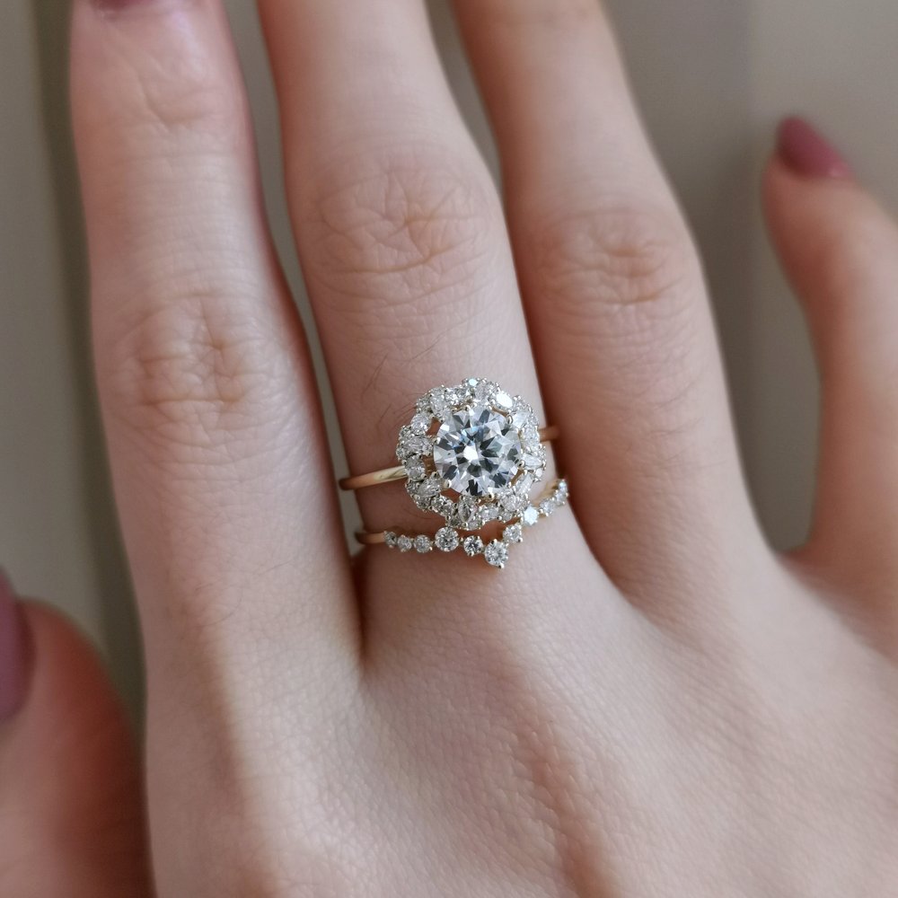 Round Halo Lab Grown Diamond Engagement Ring