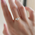 Round Three Stone Lab Grown Diamond Engagement Ring