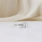 Round Pave Lab Grown Diamond Engagement Ring