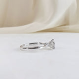 Round Pave Lab Grown Diamond Engagement Ring