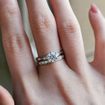Round Pave Lab Grown Diamond Engagement Ring