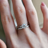 Round Pave Lab Grown Diamond Engagement Ring