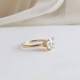 Round Hidden Halo Lab Grown Diamond Engagement Ring