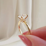 Round Hidden Halo Lab Grown Diamond Engagement Ring