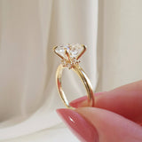 Round Hidden Halo Lab Grown Diamond Engagement Ring