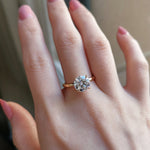 Round Hidden Halo Lab Grown Diamond Engagement Ring