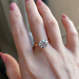 Round Hidden Halo Lab Grown Diamond Engagement Ring