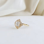 Cushion Vintage Halo Lab Grown Diamond Engagement Ring