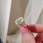 Cushion Vintage Halo Lab Grown Diamond Engagement Ring